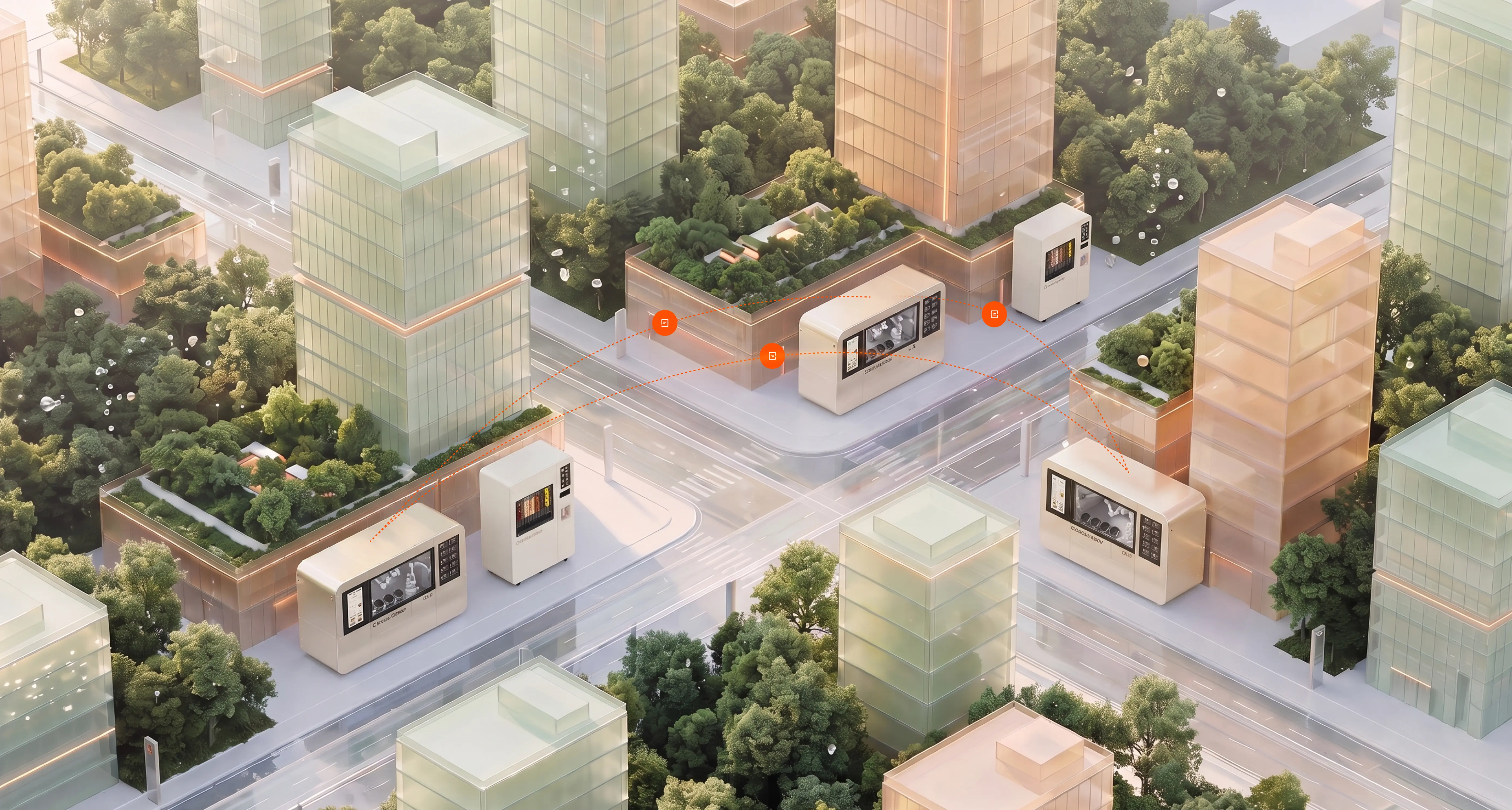 City with connected Circus units